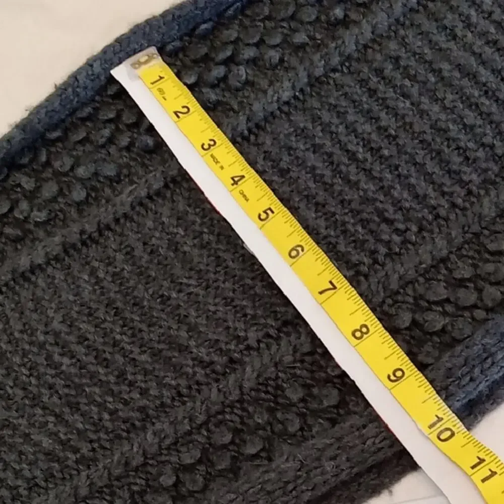 Armani Exchange Women's Knitted Cozy Dark Gray Knit Scarf. Warm